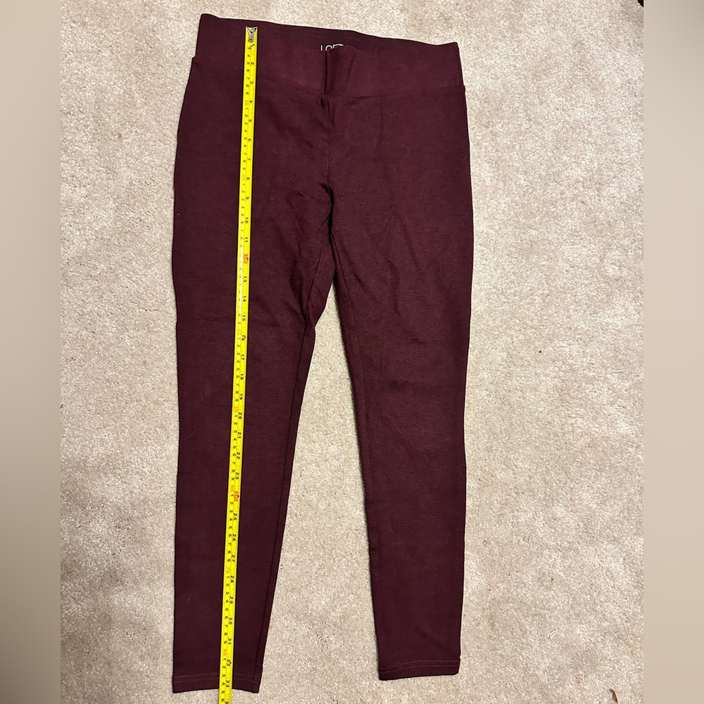 LOFT outlet burgundy leggings SP